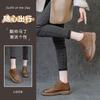 2026 Nuevas Botas de Invierno Estilo Coreano Color Sólido Piel Genuina Botas tipo Martin para Mujer, Tacón Grueso Retro Casual Botines Cortos, Botas Versátiles Venta al por Mayor