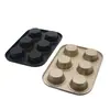 Molde para Pastel de 4/6/12 Piezas, Molde para Tartaletas de Huevo de Seis Agujeros, Charola para Hornear Tazas de Muffin, Molde para Hornear de Horno Casero