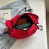 Bolso de Mano Estilo Coreano Simple Estilo Ins con Estampado de Letras Tela Oxford Forma de Empanada, Bolso de Hombro Cruzado Casual Versátil Nuevo Colorido