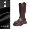 Botas Altas para Niñas 2026 Otoño e Invierno Estilo Nuevo Botas Largas de Cuero para Niños con Doble Forro de Algodón, Botas Largas para Niños Mayores, Botas Martin de Moda