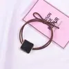 Estilo Celebridad de Internet Cuerda para el Cabello Cuadrada Geométrica Simple Anillos para el Cabello de Color Fresco para Mujer Correas para el Cabello Accesorios para el Cabello Estilo Coreano Cuerda para el Cabello