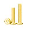 Tornillo Torx Hexagonal Invertido de Cabeza Plana Grande de Acero Inoxidable 304 Dorado Tornillo Antirrobo Biselado M23M4M5M6