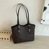 Bolsa Tote Tecida Simples Transfronteiriça 2026 para Mulheres, Bolsa de Ombro Casual de Grande Capacidade, Bolsa de Mão para o Trabalho