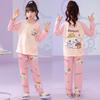 Pijamas de manga larga para niños del sudeste asiático, ropa de verano con aire acondicionado y dibujos animados, ropa de casa para estudiantes y niños, moda