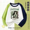 Nuevas camisetas de algodón estampado coreano para niños y niñas, tops de manga larga, ropa infantil de primavera y otoño, camisetas básicas de cuello redondo para bebé