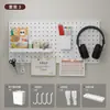 Estante de Almacenamiento tipo Pegboard de Pared Transfronterizo sin Taladro Estante de Exhibición de Decoración de Pared DIY Organizador de Escritorio