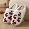 Pantuflas de Algodón de Invierno con Forma de Corazón para Mujer, Pantuflas Cálidas de Felpa Arcoíris para el Hogar, Pantuflas de Pareja con Forro Polar para Hombre en Otoño