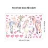 BR0177H Barbie Rosa Amor Estilo Menina Unicórnio Fofo Adesivos de Parede Autoadesivos Adesivos de Decoração para Quarto de Crianças
