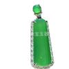 Colgante Chapado en Plata con Amuleto de la Paz de Calcedonia Natural, Color Jade Hielo, Collar de Calcedonia Verde Sol