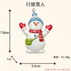 Llavero Colgante Muñeco de Nieve de Resina 3D Adorno para Bolso Hombre de Jengibre Dibujo Animado Lindo Decoración para Teléfono Móvil Transfronterizo