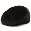 Gorra con Visera de Cuero Cálida de Invierno para Hombres de Mediana Edad y Mayores, Protección Auditiva para Ancianos con Forro de Felpa, a Prueba de Viento, para Prevenir el Frío