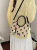 Bolso Cubo de Gran Capacidad con Lunares para Mujer 2026 Verano Nuevo Estilo Coreano Bolso de Mano de Nicho Bolso Cruzado Bolso de Viaje