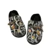 Pantuflas de Algodón con Estampado de Leopardo Hello Kitty para Mujer, Suela Gruesa de Invierno Antideslizantes para Casa, Pantuflas de Piel de Gato Kitty, Se Pueden Usar al Aire Libre