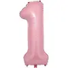 Globo digital de película de aluminio de 32 pulgadas 0-9 caramelo rosa perlado globo de película de aluminio decoración de fiesta de cumpleaños globo