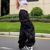 Pantalones Casuales de Trabajo Retro Americano con Bolsillos Elegantes, Corte Recto, Caída Suelta, Estilo Jogger, Pierna Ancha Holgada Largos para Comercio Transfronterizo