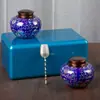 Yuerui Latas de Té Esmaltadas Cajas de Regalo Almacenamiento de Materiales Medicinales de Alta Gama Sello Pequeño Altar Cerámico Botella de Té Grande Vacía