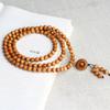 Pulseira de Material Antigo Envelhecido Taihang Thuja Portátil com Pedra da Lua Noturna Nuvem Auspiciosa Esculpida Contas de Buda para Homens e Mulheres Casais com Múltiplos Círculos