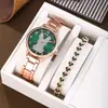 2025 Transfronterizo Lindo Conejo Redondo Digital Acero Aleado Correa Reloj de Cuarzo para Mujer Pulsera de Amor Set