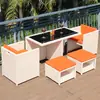 Silla de ratán para exteriores combinación de tres piezas mesa y sillas pequeñas de ocio para patio de jardín balcón pequeño muebles de exterior mesa y sillas de ratán mesa de centro