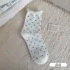 Meias Zhuji para Mulheres, Antibacterianas, Desodorantes, Amigáveis à Pele, Confortáveis Meias de Cano Médio, Modernas Anti-Pilling Meias Slouch de Bolinhas JK