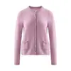 Cárdigan de punto grueso Baicai de terciopelo de alta gama con estampado de corazones y bolsillos, nuevo suéter de ajuste holgado Otoño/Invierno 2026, simple y casual