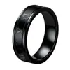 Anillo de acero inoxidable, anillo de acero de titanio para mujer transfronterizo europeo y americano, anillo de números romanos de 6 mm de ancho, moda para hombres, marea anticorrosión