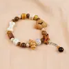 Pulseras de Verano Dulces y Lindas de Jingdezhen, Pulseras de Cuentas de Colores Estilo Chica de Dibujos Animados de Verano Venta al por Mayor Hecho a Mano