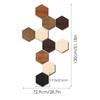 MZ134 pegatinas de pared hexagonales tridimensionales creativas transfronterizas de madera, decoración de pared de fondo para el hogar, bricolaje, madera de color, impresión UV