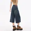 Shorts de mezclilla finos de verano para mujer, 2026 modernos versátiles nuevos vintage retazos holgados de longitud media para mujeres petite