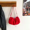 Diseño Nicho Coreano Elegante Bolso de Hombro Fruncido Estilo Hada para Mujer Verano Nueva Moda Bolso Cruzado Simple Tipo Dumpling