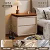 2026 Nuevo Estilo Usado Mesita de Noche para Dormitorio Hogar Color Nogal Moderno Simple Gabinete de Almacenamiento de Madera Maciza