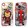 Capa de Celular Homem-Aranha Desenho Animado Adequada para Apple 17Promax Fofa Apple 16Pro Cobertura Total 15 Transparente 14 Macia