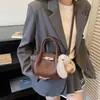 2026 Nueva Bolso Cesta de Mano Estilo Coreano para Mujer, Bolso Cubo de Moda con Patrón de Lichi, Bolso Versátil de Hombro y Cruzado
