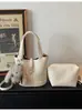 Conjunto de Bolsas Retrô Transfronteiriças, Nova Bolsa Transversal Simples Estilo Coreano, Bolsa Saco de Duas Peças, Bolsa de Ombro Versátil