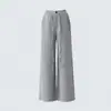 Calça pantalona larga de cintura alta estilo retrô americano com cós elástico e cordão, calça casual versátil para mulheres, coleção outono e inverno, e calça comprida