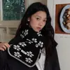 Bufanda de mezcla de lana con copo de nieve para mujer, nuevo chal otoño/invierno 2026, estilo coreano de alta gama, versátil y engrosada para abrigar