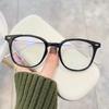 Estudante coreano estilo Myopia Óculos Mulheres Anti-luz azul compatível Grau Net Popular de alto valor Face lisa emagrecimento Flat Glasses Frame