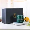 Taza Cerámica Calentadora Automática de Temperatura Controlada 55 Grados para Parejas, Boda, Día de la Mujer Regalo Práctico, Recuerdo, Publicidad
