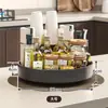 Prateleira Rotativa 360° Personalizável para Armazenamento de Condimentos Bancada de Cozinha Multifuncional Caixa de Armazenamento para Óleo, Sal, Molho, Vinagre e Condimentos