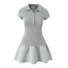 Moda Otoño 2024 Vestido de Tenis de Punto Americano con Empalme Ropa para Mujer Transfronteriza Amazon C27331