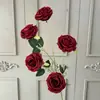 5 Rosas Artificiales para Decoración de Escenario de Salón de Bodas, Flores Falsas para Arreglo de Piso, Decoración Suave, Arreglo Floral, Paisajismo con Flores Artificiales