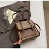 Bolsa Casual Color-Blocking Transfronteiriça para Mulheres, Mochila Estudante Retrô Estilo Coreano, Nova Moda Inverno 2026 Bolsa de Ombro