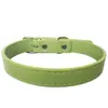 Suministros del Fabricante Collares para Perros de Cuero PU, Diversas Especificaciones, Collares Simples, Collares Planos para el Cuello de Mascotas, Collares para Perros Multicolores, Fluorescentes