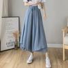 Pantalones de pierna ancha de chifón para estudiante, pantalones de estilo coreano para mujer, holgados, adelgazantes, holgados, negros, de cintura alta, de pierna ancha, pantalones hasta el tobillo para mujer