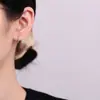 Aretes redondos de turquesa para mujer, plata de ley 925, estilo europeo y americano ins, aretes de lujo ligero, ins elegante, joyería para orejas de alta calidad