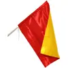 Bandeira de Performance Prop Vermelha e Amarela Dupla Face Dança Crianças Estudantes Competição de Dança Ginástica Evento Esportivo Performance em Formação Quadrada Bandeira Vermelha