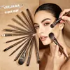 Uau VJAGA Conjunto de Pincéis de Maquiagem Conjunto de 14 Peças de Pincéis de Maquiagem, Pincel para Sombra, Pincel para Base, Pincel para Blush, Especial para Uso em Maquiagem