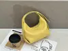 Bolsa de mão estilo coreano, da moda, formato de bolinho, com textura de couro genuíno, bolsa de ombro versátil com design único para mulheres