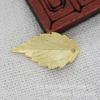 Joyería DIY Cobre Chapado en Oro 24K Conservación de Color 23*12mm Hoja Facetada Exquisito Accesorio Colgante B1700-A