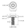 Tornillo de cabeza hexagonal de acero inoxidable 304 cabeza redonda con junta iSO7380 cabeza de lenteja con tornillo de máquina M3M4M5-M12